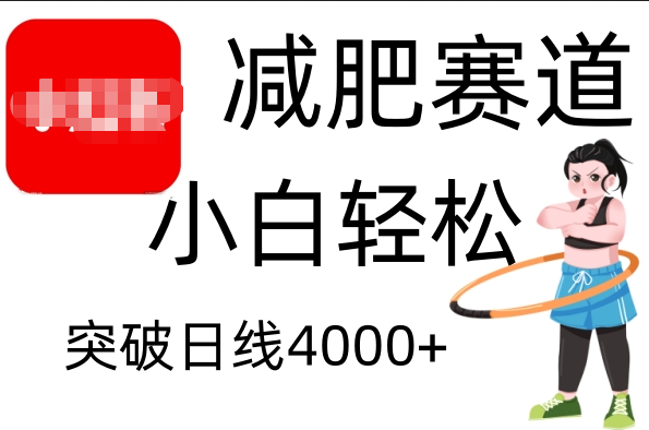小红书减肥赛道，小白轻松日利润4000+-万图副业网