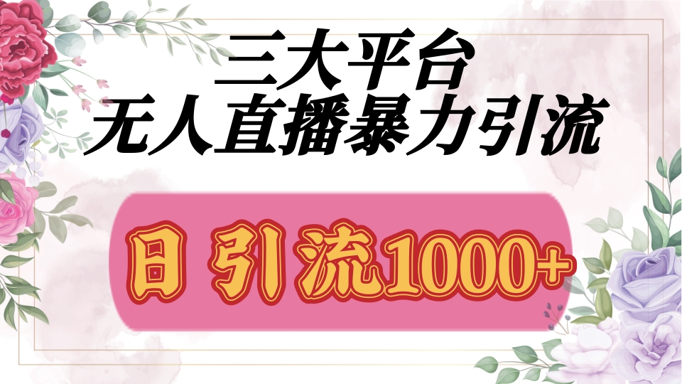 抖音，快手，视频号全平台通用，无人直播引流法，利用图片,模板,整套话术挂机全天支持矩阵操作，无限设备多开，超暴力引流，1000+高质量精准创业粉-万图副业网