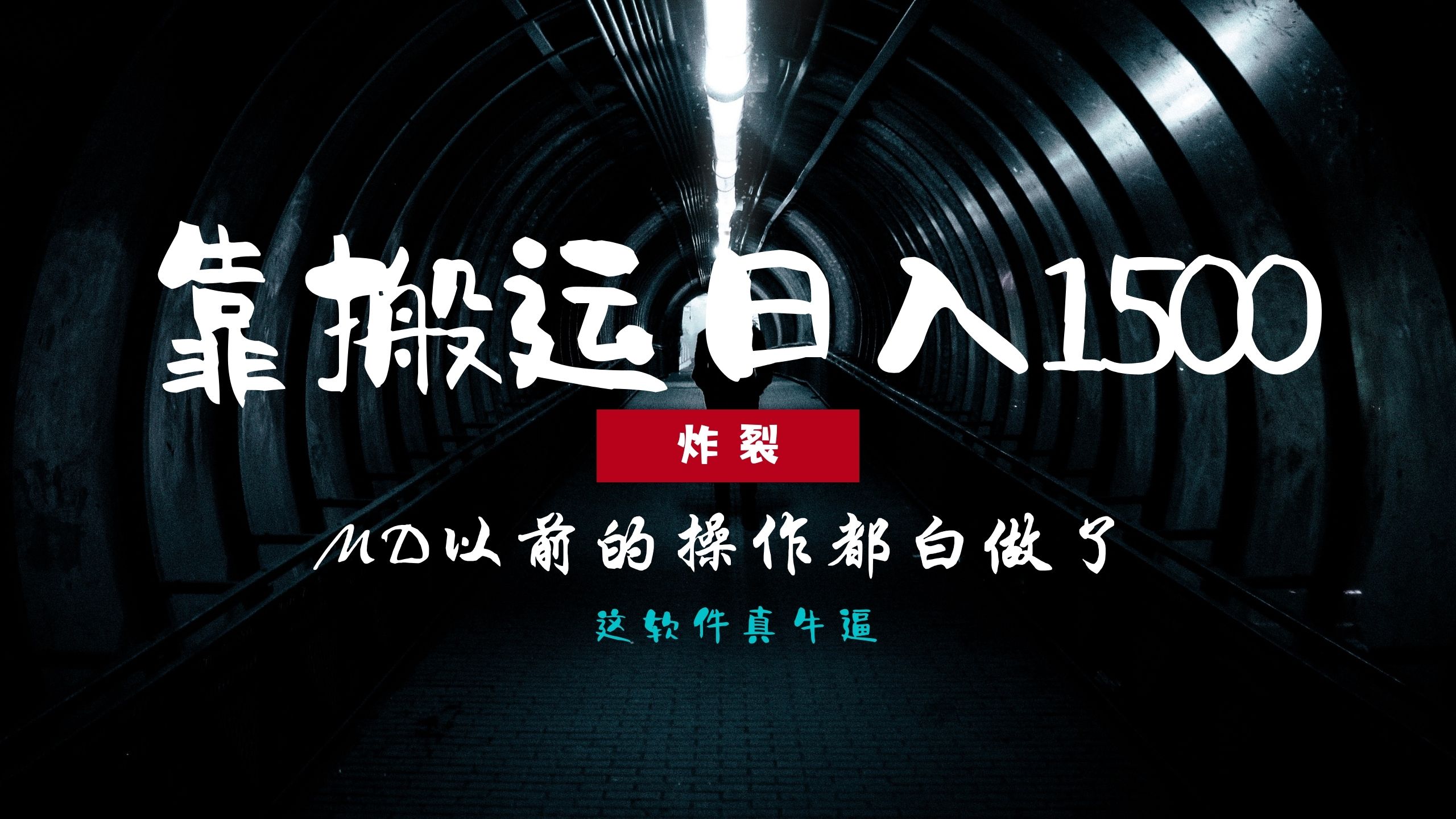 炸裂！0基础搬运也能批量日赚1500+，以前的操作都白做了！-万图副业网
