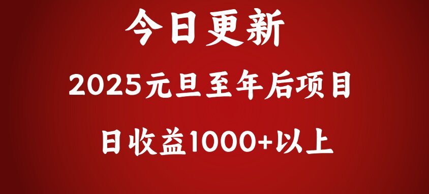 翻身项目，日收益1000+以上-万图副业网