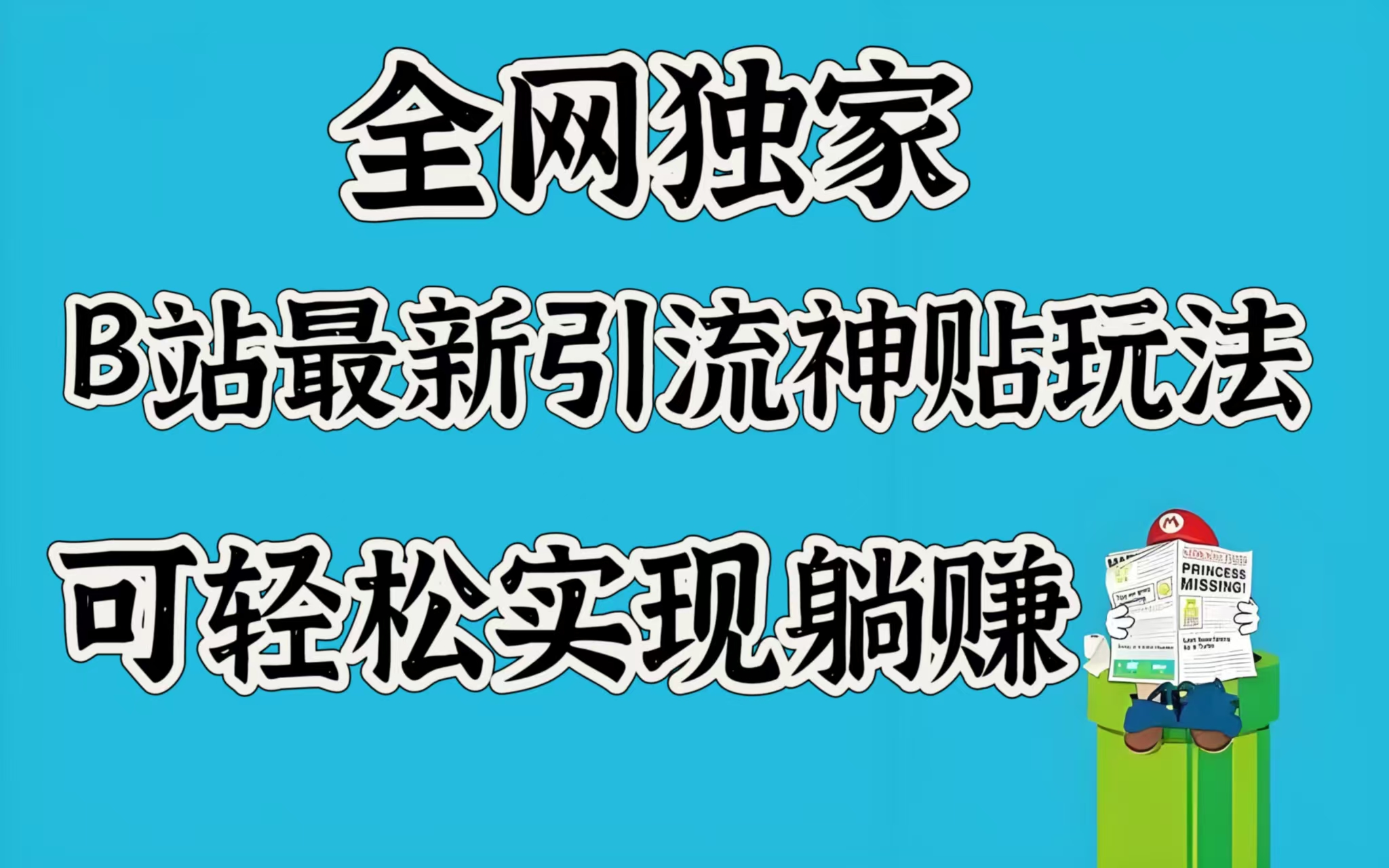 全网独家，B站最新引流神贴玩法，可轻松实现躺赚-万图副业网
