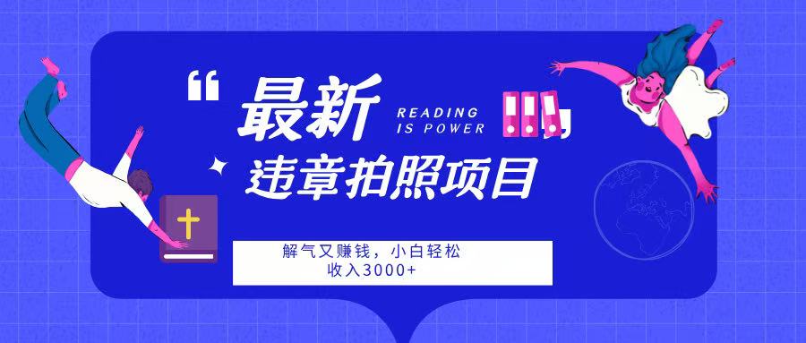 最新违章拍照项目，解气又赚钱，随手一拍，轻松收入3000-万图副业网
