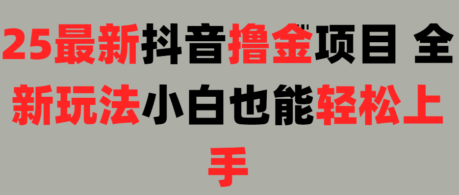 25最新抖音直播撸金项目，小白也能轻松上手！-万图副业网