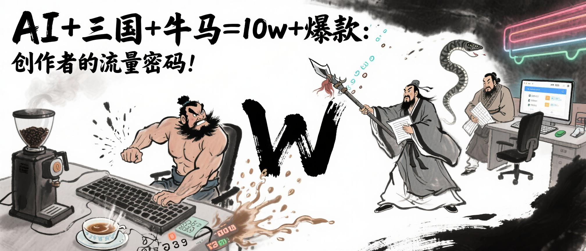 AI+三国+牛马=10w+爆款：创作者的流量密码！-万图副业网