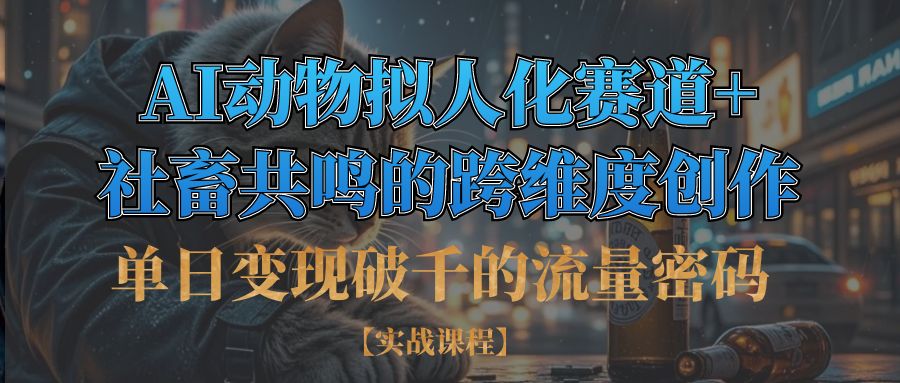 单日变现破千的流量密码,AI动物拟人化赛道+社畜共鸣的跨维度创作-万图副业网