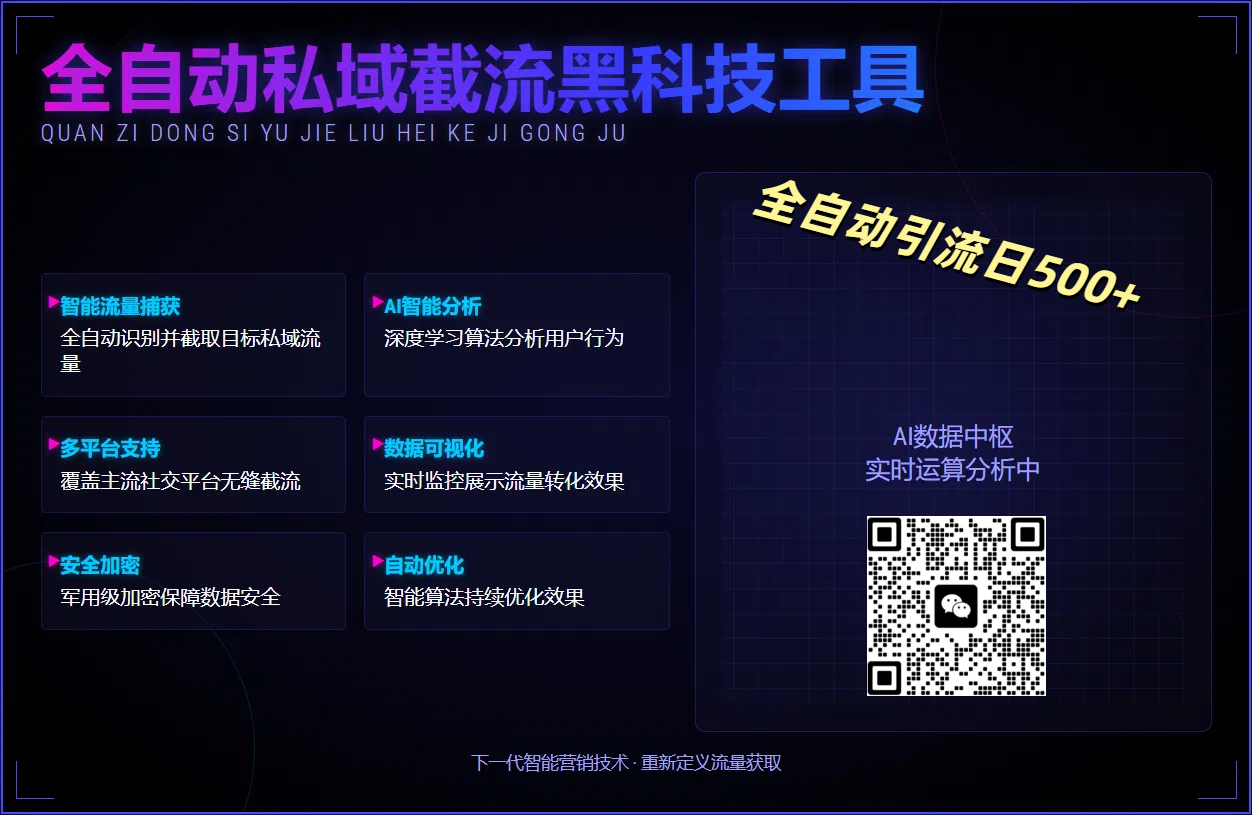 全自动私域截流黑科技工具——全自动引流日500+-万图副业网