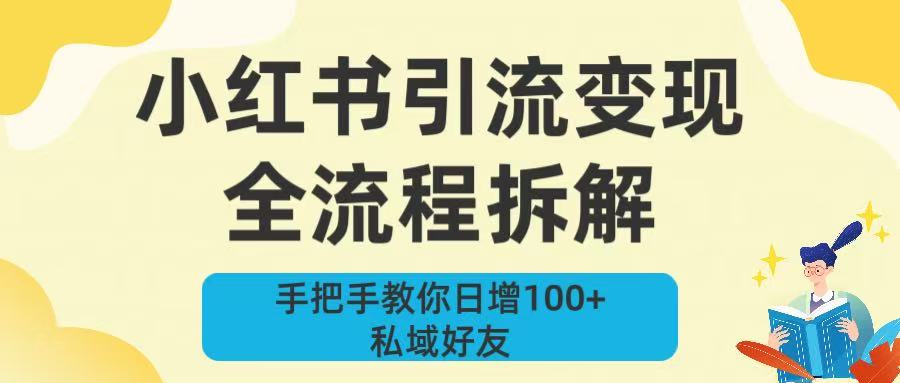 新手必看！小红书引流变现全流程拆解，手把手教你日增100+私域好友-万图副业网