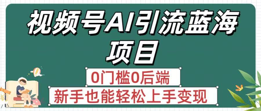 疯传！视频号AI引流蓝海项目，0门槛0后端，新手也能轻松上手变现-万图副业网
