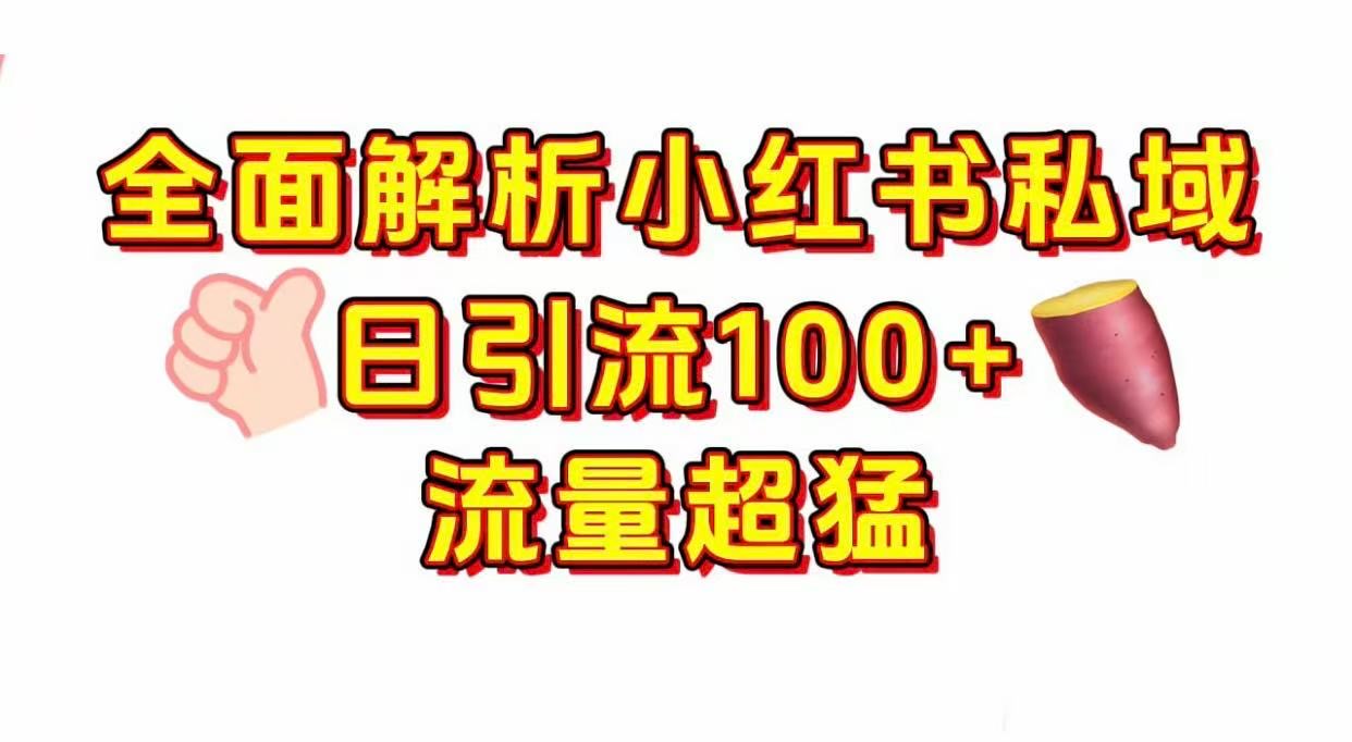 小红书私域引流 每天加100+-万图副业网