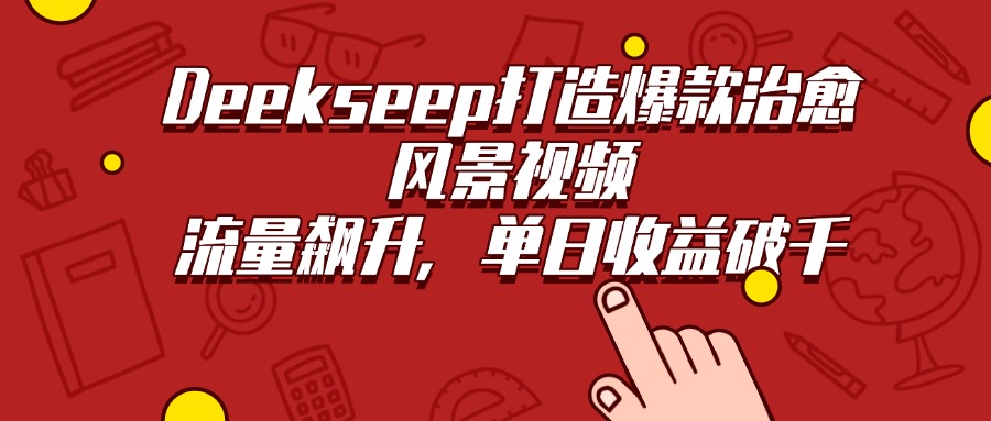 Deekseep打造爆款治愈风景视频，流量飙升，单日收益破千-万图副业网