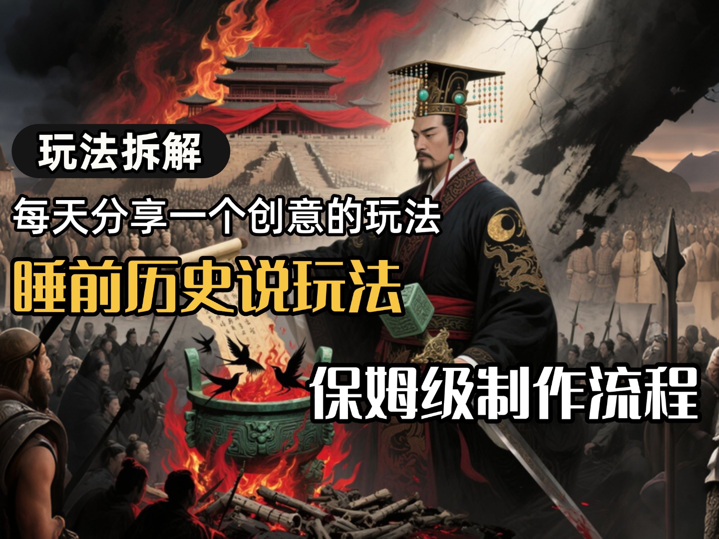 13条作品涨粉24.5万，全流程拆解睡前历史说，保姆级教程-万图副业网