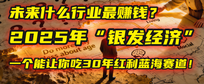 未来什么行业最赚钱？马哥揭秘2025年“银发经济”：一个能让你吃30年红利的蓝海赛道！-万图副业网